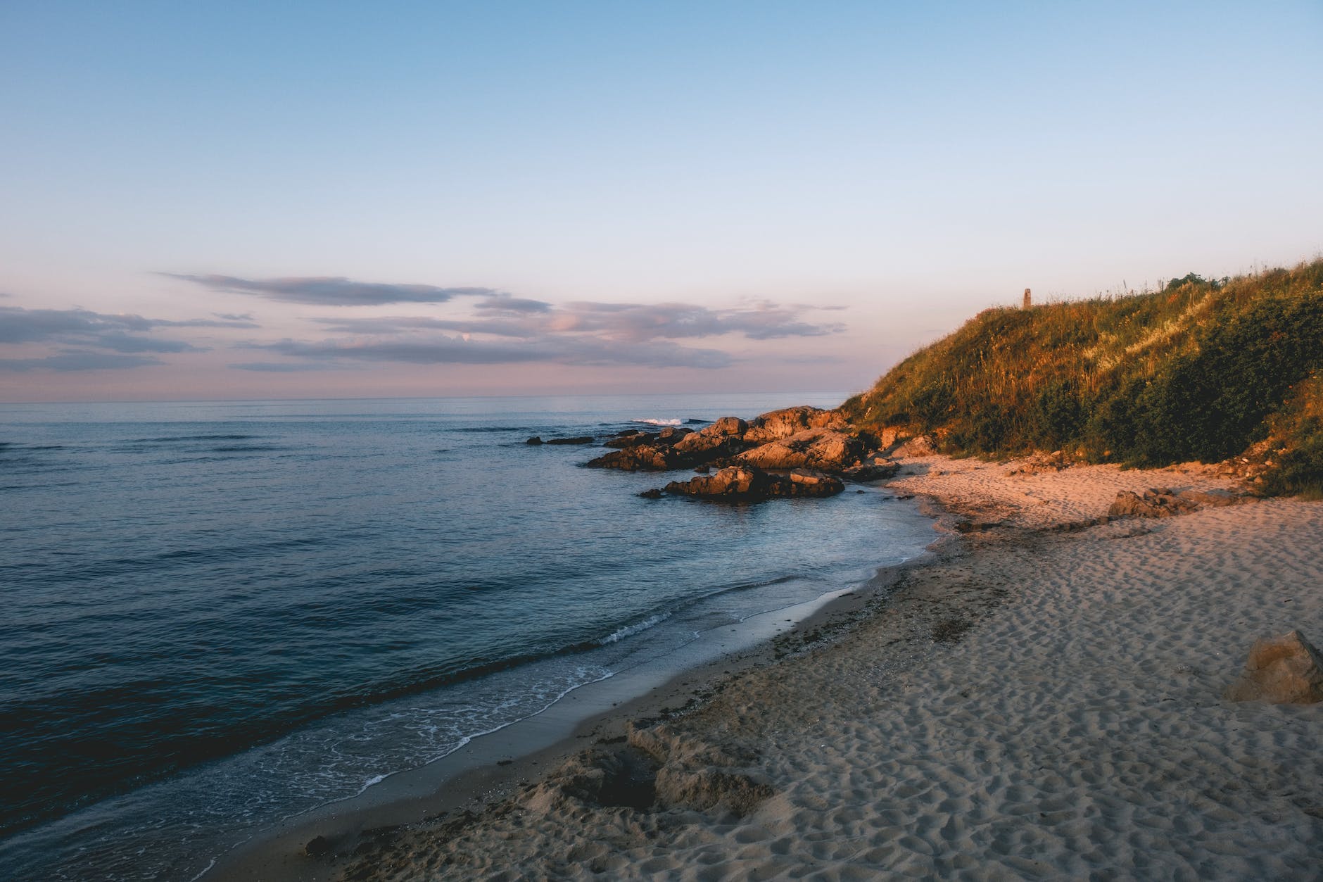 sandy beach at dawn
